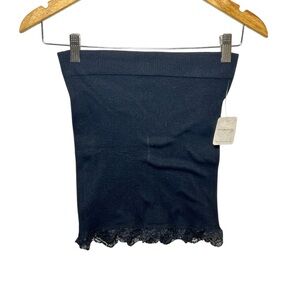 NWT Intimately Free People Black Ribbed Spandex Skirt‎